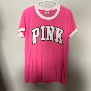 VS Pink Ringer Tee